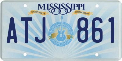 MS license plate ATJ861