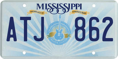 MS license plate ATJ862
