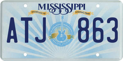 MS license plate ATJ863