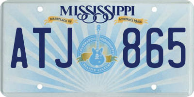 MS license plate ATJ865