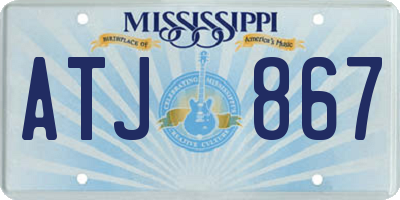 MS license plate ATJ867