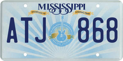 MS license plate ATJ868