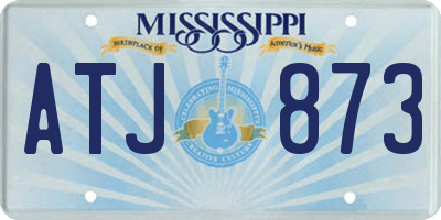 MS license plate ATJ873