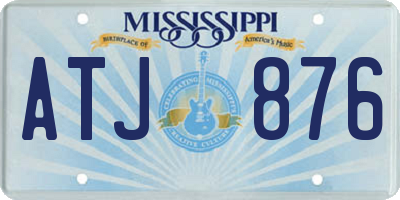 MS license plate ATJ876
