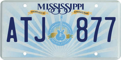 MS license plate ATJ877