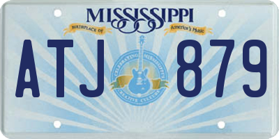MS license plate ATJ879