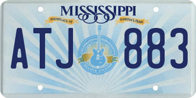 MS license plate ATJ883