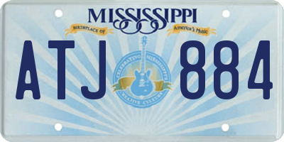 MS license plate ATJ884