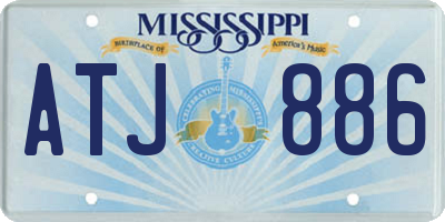 MS license plate ATJ886
