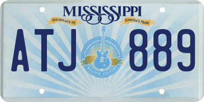 MS license plate ATJ889
