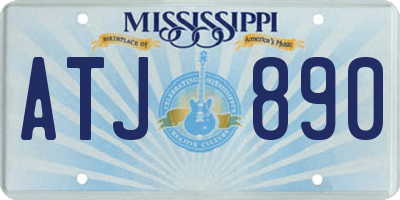 MS license plate ATJ890