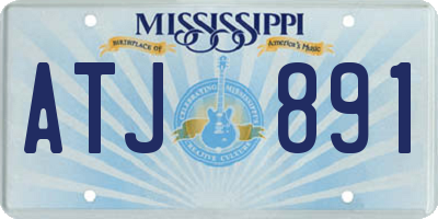 MS license plate ATJ891