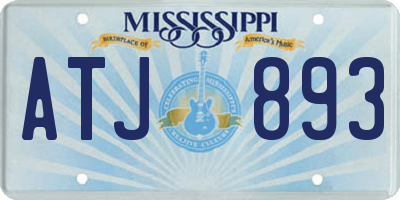 MS license plate ATJ893