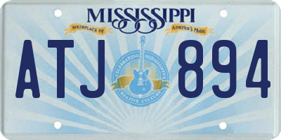MS license plate ATJ894