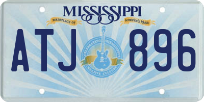 MS license plate ATJ896