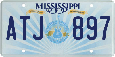 MS license plate ATJ897