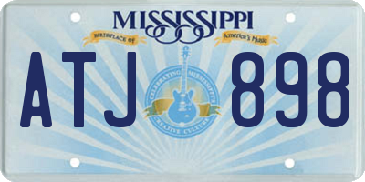 MS license plate ATJ898