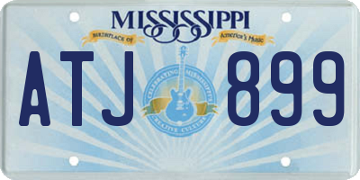 MS license plate ATJ899