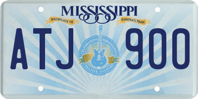 MS license plate ATJ900