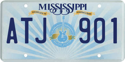MS license plate ATJ901