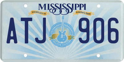 MS license plate ATJ906