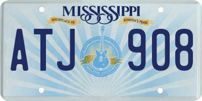 MS license plate ATJ908