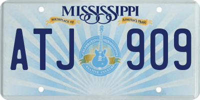 MS license plate ATJ909