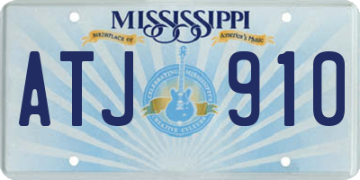 MS license plate ATJ910