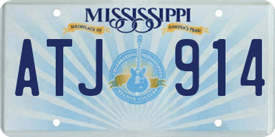 MS license plate ATJ914