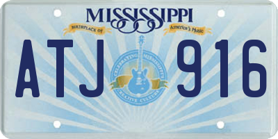 MS license plate ATJ916