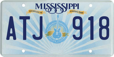 MS license plate ATJ918