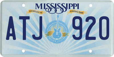 MS license plate ATJ920