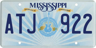 MS license plate ATJ922