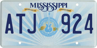 MS license plate ATJ924