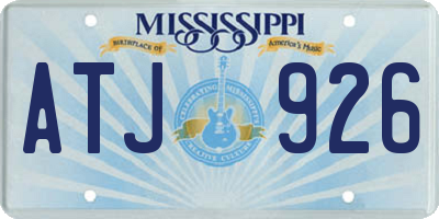 MS license plate ATJ926