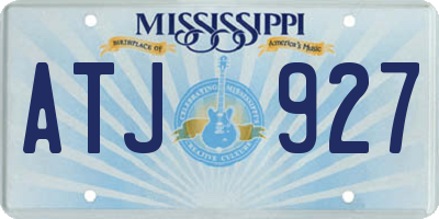 MS license plate ATJ927