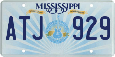 MS license plate ATJ929