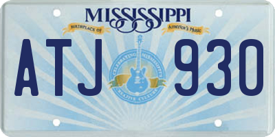 MS license plate ATJ930