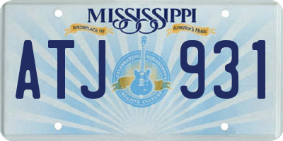 MS license plate ATJ931