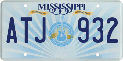 MS license plate ATJ932