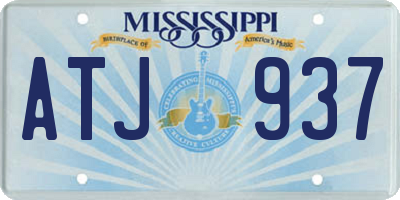 MS license plate ATJ937
