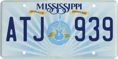 MS license plate ATJ939