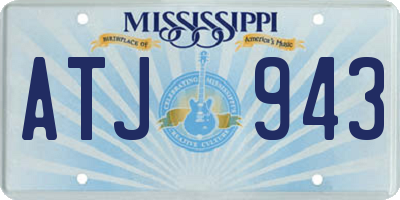 MS license plate ATJ943