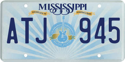 MS license plate ATJ945