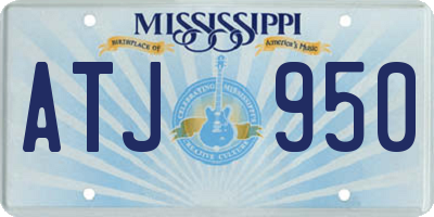 MS license plate ATJ950
