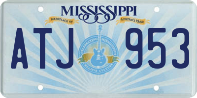 MS license plate ATJ953