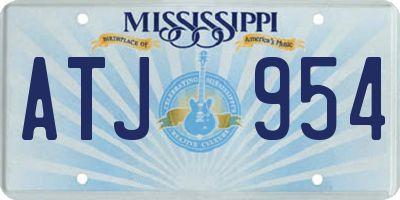 MS license plate ATJ954