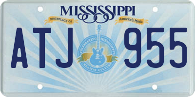 MS license plate ATJ955