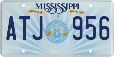 MS license plate ATJ956