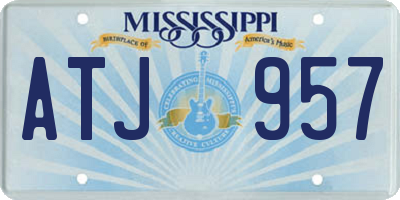 MS license plate ATJ957